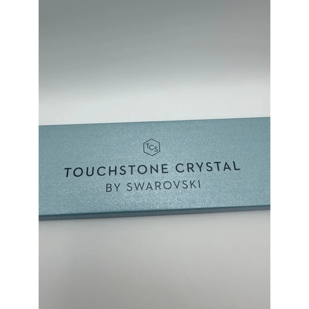 Touchstone Crystal by Swarovski‎ Silver Tone In Shape Geometric Pendant Necklace